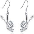 wholesale 925 Sterling Silver Hypoallergenic Musical Instrument Dangle Earrings - Gift for Women-0-0