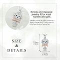 wholesale 925 Sterling Silver Dog Bone Paw Print Pendant Necklace for Women Girls Gifts-0-4