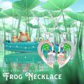 wholesale 925 Sterling Silver Cute Frog Pendant Necklace Set Heart Design-0-3