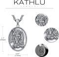 wholesale 925 Sterling Silver Saint Michael Angel Pendant for Men's Religious s-0-4