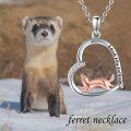 wholesale 925 Sterling Silver Otter in Heart Love You Forever Pendant Necklace for Women Girls Gifts-0-4