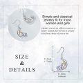 wholesale 925 Sterling Silver Unicorn Moon Dangle Drop Earrings for Women Girls Mom Daughter Gift-0-4