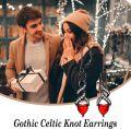 wholesale Gothic Bat/skull/cross/celtic Knot Earrings 925 Sterling Silver Halloween Leverback Red Agate Earrings Jewelry Halloween Christmas Gifts For Women -0-3