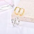 wholesale 925 Sterling Silver Textured Twist Design Huggie Hoop Earrings 8mm Diameter-0-2