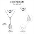 wholesale 925 Sterling Silver Tennis Racket Pendant Necklace with Chain for Women Gifts-0-4