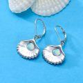 wholesale 925 Sterling Silver Shell Drop Earrings with Opal Stone - Halloween Gift for Women and Girls-0-4