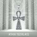 wholesale 925 Sterling Silver Ankh Pendant Necklace With Chain-0-5