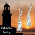 wholesale 925 Sterling Silver Moonstone Lighthouse Drop Earrings for Women's Gifts-0-4