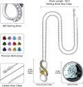 wholesale  925 Sterling Silver & Birthstone Heart Infinity Pendant Necklace for Women, Hypoallergenic Romantic Gift-0-5