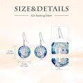 wholesale TOUPOP Evil Eye/hamsa Hand Earrings 925 Sterling Silver Tree Of Life Blue Crystal Dangle Earrings Protection Jewelry Amulet Christmas Gifts For Women Her -0-5