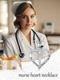 TOUPOP Sterling Silver Stone Caduceus RN Nurse Graduation Christmas Jewelry Gifts-0-2