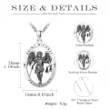 wholesale 925 Sterling Silver Saint Michael Pendant Protection Amulet Catholic Charm Necklace Wholesale for Men Women Gifts 45cm Chain -0-5