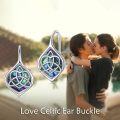 wholesale 925 Sterling Silver Abalone Shell Celtic Trinity Knot Leverback Tree of Life Drop Earrings s for Women Girls-0-5
