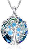wholesale TOUPOP Tree Of Life Necklaces For Women Family Tree December Birthstone Birthday Ncklace Tanzanite Jewelry S925 Sterling Silver Jewelry Birthday Gifts For Women Girlfriend Wife Her Mom -0-0