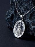 wholesale 925 Sterling Silver &  St Peregrine Medal Pendant Necklace for Men/Women - Catholic Protection s-0-4