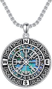 wholesale TOUPOP Viking Compass Necklace For Women S925 Sterling Silver Celtic Knot Necklace Friendship Talisman Travel Compass Pendant Jewelry Gifts For Women Men Birthday Christmas Gifts -undefined