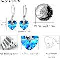 wholesale 925 Sterling Silver Heart-Shaped Crystal Cat Dangle Earrings-0-4