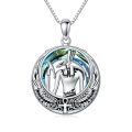 TOUPOP Sterling Silver Blue Crystal Egyptian God Pendant Necklace-0-0