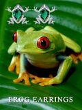 wholesale 925 Sterling Silver Emerald Frog Stud Earrings for Women, 12mm Hypoallergenic Jewelry Gift-0-1