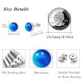 wholesale 925 Sterling Silver Blue Opal Stud Earrings Wholesale With 12 Color Options-0-1
