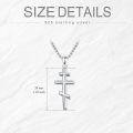 wholesale 925 Sterling Silver Celtic Crucifix Nail Fish Hook Cross Pendant Necklace for Men & Women-0-1