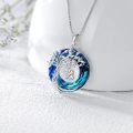 TOUPOP Sterling Silver Crystal Tree Of Life Necklace Gift For Women-0-4