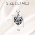 wholesale 925 Sterling Silver Heart Rose Cremation Jewelry Keepsake Urn Necklace for Ashes Memorial Gift 48 Chain Funnel Included-0-2