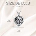 wholesale 925 Sterling Silver Heart Pendant With Rose Design And Chain-0-2