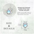 wholesale 925 Sterling Silver Blue Opal Winged Heart Pendant Necklace for Women-0-5