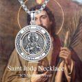 wholesale 925 Sterling Silver Saint Jude Protect Us Religious Charm Pendant Necklace for Men & Women-0-2