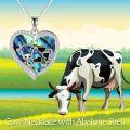 wholesale TOUPOP Mothers Day Gifts For Mom Cow Necklace Cow Gifts 925 Sterling Silver Cow Jewelry Birthday Gifts For Women Teen Girls Cow Lovers Daughter Sister Graduation -0-1
