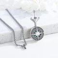 wholesale 925 Sterling Silver Compass Locket Pendant Forever in My Heart - Mountain Jewelry for Women and Men-0-1
