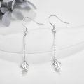 wholesale 925 Sterling Silver Fish Shape Long Chain Drop Earrings for Women-0-2