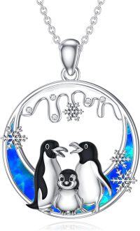 wholesale Sterling Silver Opal Ocean Necklace Sea Lions Dolphins Whales Penguins Shells-Ocean 5