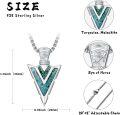 wholesale 925 Sterling Silver with Turquoise and Malachite Arrowhead Pendant Necklace for Men & Women-0-5