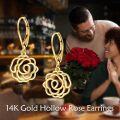 wholesale 14K Gold Celtic Knot Circle Drop Earrings with Leverbacks - Fine  for Women-0-6