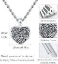 wholesale 925 Sterling Silver Heart Shaped Photo Frame Pendant with Roses and Lily of the Valley Design - Memory Lockets for Women-0-4