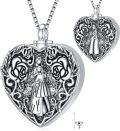 wholesale TOUPOP Two Side Mom Heart Cremation Urn Necklace Daughter Jewelry For Ashes Keepsake Cremation Jewelry Urn Necklace Memorial Pendant For Women Girls With Filling Kit -0-0