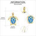 wholesale 14K Gold Turtle Blue Opal Drop Earrings - Christmas Gifts for Her-0-3
