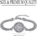 wholesale 925 Sterling Silver Compass Bracelet for Men and Women Celtic Travel Adventure Journey Gift with 7+2 inch -0-3
