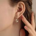wholesale 925 Sterling Silver Bee Honeycomb Flower Earrings-0-5