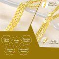 wholesale Sterling Silver Gold Plated 3 2mm Cuban Chain Necklace for Women Men 16 24 Inch-0-20