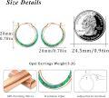wholesale 925 Sterling Silver Green Opal CZ Huggie Hoop Earrings for Women-0-4