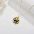 wholesale 14K Gold Onyx Tree of Life Pendant Necklace for Women - Family Wisdom s-0-2