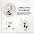 wholesale 925 Sterling Silver Black and White Fox Pendant Necklace for Girls Gifts Jewelry-0-2