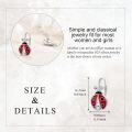 wholesale 925 Sterling Silver Red Enamel Ladybug Leverback Earrings-0-3