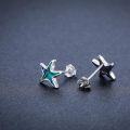 wholesale 925 Sterling Silver Abalone Shell Starfish Stud Earrings - Ocean Beach  for Women and Girls-0-5