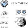 wholesale 925 Sterling Silver Blue Heart Dolphin Stud Earrings for Women-0-4