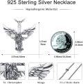 wholesale 925 Sterling Silver St Joseph Guardian Angel Cross Pendant Necklace for Men Women-0-1