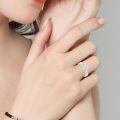 wholesale 925 Sterling Silver Princess Cut Crystal Ring And Wedding Set-0-1